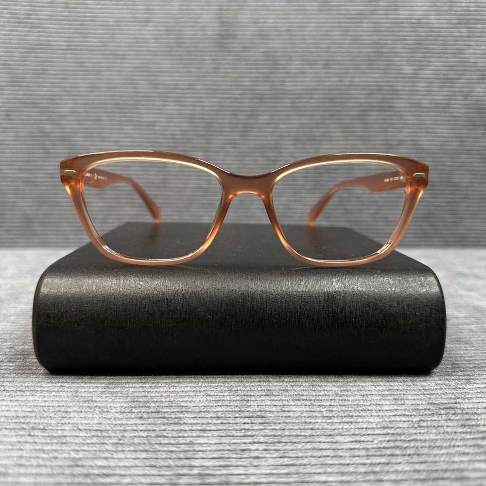 Lucky Brand D821 Peach Translucent Cat Eye Y2k Eyeglass Frames 52-16-140 Womens